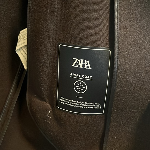 Zara Brown Coat US L - Picture 3 of 6